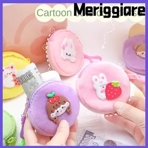 Túi đựng tiền xu Mini MERIGGIARE, Túi đựng tiền xu sang trọng hoạt hình, Túi dây kéo sang trọng mềm mại
