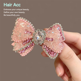 Ngọt Ngào Girly Full Kim Cương Nơ Bên Kẹp Tóc Nổ Kẹp Tất Cả Trận Đấu Mỏ Vịt Kẹp Phụ Kiện Tóc