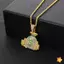 Mặt dây chuyền túi tiền Nelace Phong cách Hip Hop Dollar Ice Out Chain Quà tặng Cubic Zirconia sáng bóng cho bạn bè Phụ kiện dự tiệc mới