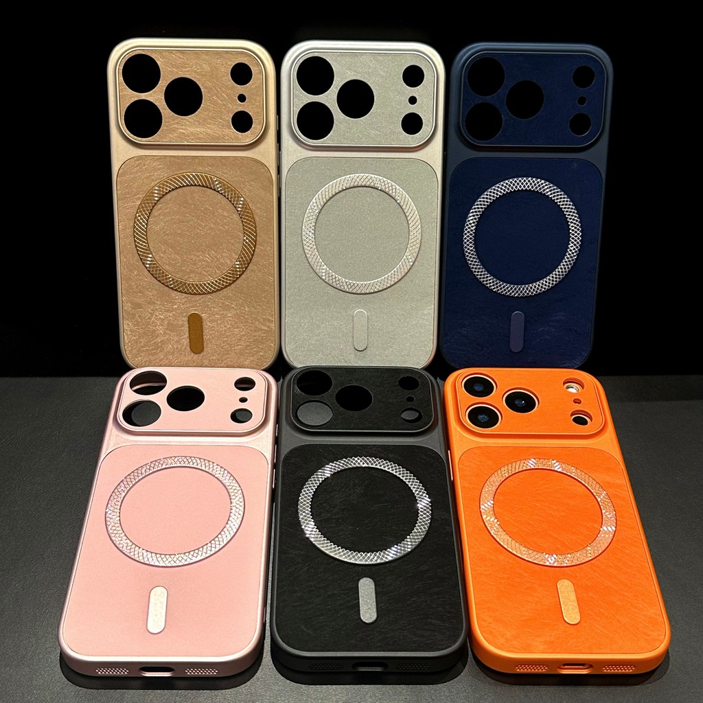 Ốp điện thoại vải voan hút từ tính cho IPhone 17 Pro Max 17 16 15 14 13 Vỏ bảo vệ chống sốc