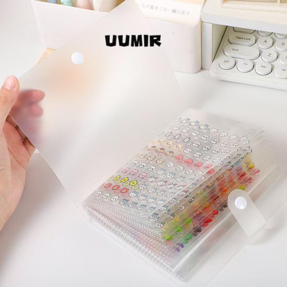 Sách lưu trữ nhãn dán UUMIR, Kích thước ảnh Nhãn dán móng tay rỗng Album, Di động trong suốt 32 / 60 khe giữ móng tay nghệ thuật trong suốt