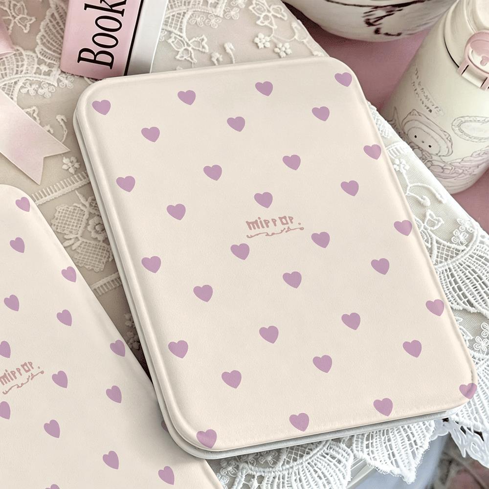 Điểm nhấn trái tim tím Tiện lợi cho làm đẹp & du lịch Gương gấp đa năng, gọn nhẹ