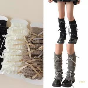 Stay Girls Áo ấm chân nơ sành điệu Tất thoải mái cho các bữa tiệc và lễ hội
