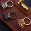 AqToCna Kim Loại O Vòng Lò Xo Móc Khóa Với 5 Chiếc Móc Bu Lông Cho DIY Có Thể Mở Vòng Carabiner Móc Khóa Kết Nối AqToCna