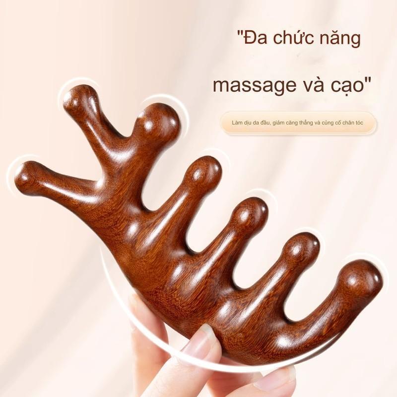【🔥Bán chạy Tháng 7】Lược Gỗ Nguyên chất: Massage đầu & Gua Sha toàn thân, lưu thông máu, giảm mệt mỏi hiệu quả!