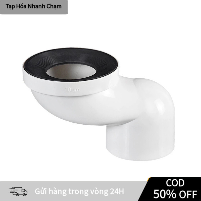 [COD] Ống Nối Chỉnh Lệch Tâm Bồn Cầu 10cm - Phi 110mm, Chất Liệu PVC Cao Cấp, Dùng Cho Mọi Loại Bồn Cầu