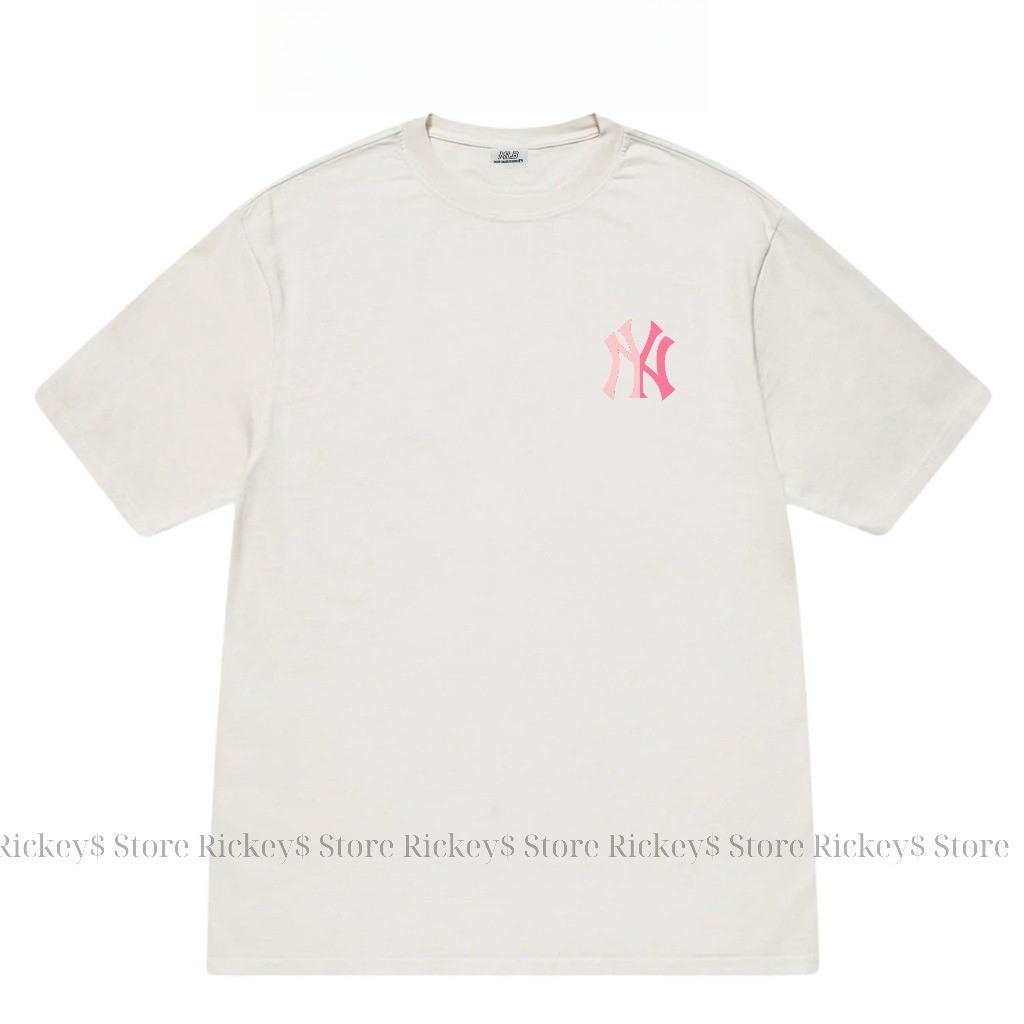 （Giao hàng 24h）Angela [High Quality] Áo Thun MLB YANKEES PINK LOGO - Chất Liệu Cotton Cao Cấp