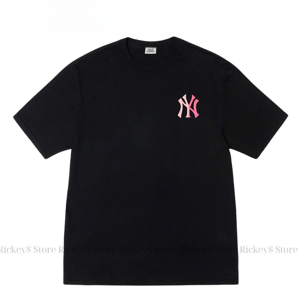 （Giao hàng 24h）Angela [High Quality] Áo Thun MLB YANKEES PINK LOGO - Chất Liệu Cotton Cao Cấp
