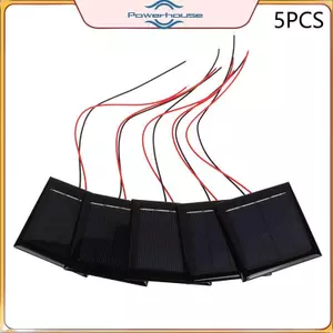 POWER Micro Solar Board Quang điện 5 Chiếc 2V120MA Pin năng lượng mặt trời có dây năng lượng mặt trời Tấm Epoxy Đồ chơi dự án DIY 54mm x 54mm.