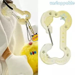 Unstop * Tối giản Móc khóa hình xương Phụ kiện trang sức Vòng chìa khóa Acrylic trong suốt Trang trí với hoa văn rỗng tinh tế