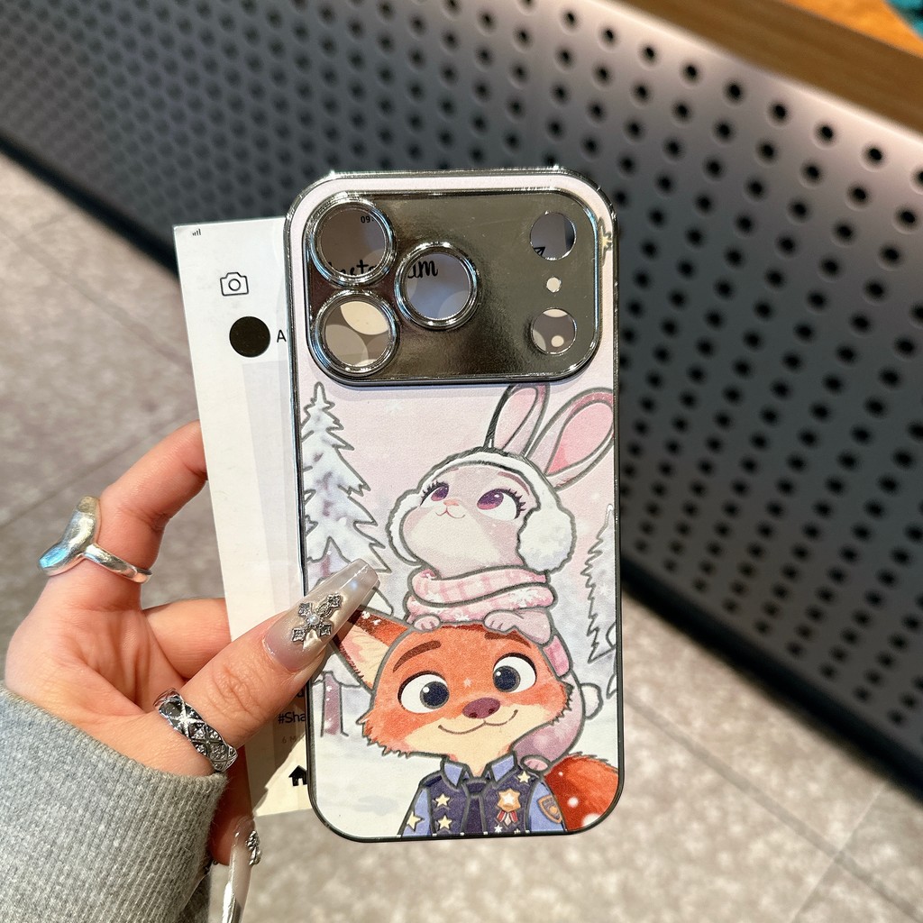 ốp lưng iphone Judy chui lên đầu Nick, đội tai nghe xem tuyết Cho Iphone 17 xs xr 11 12 13 14 15 16 Pro Max Plus