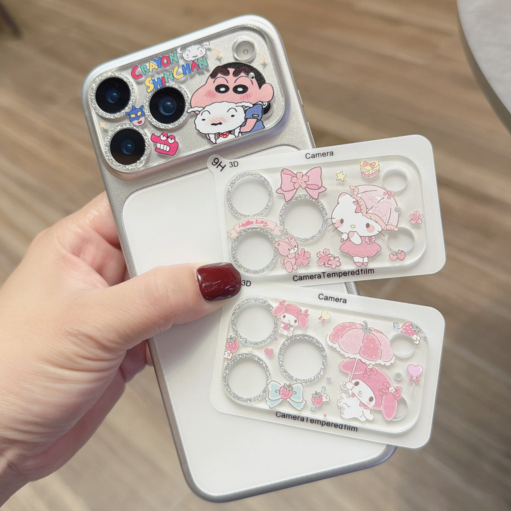Nhãn dán ống kính IPhone 17 Pro max Nhãn dán bảo vệ Kuromi Pudding Dog All-in-One All-Inclusive 16Pro Phim hoạt hình 15 Nhãn dán kính 15 Plus 14