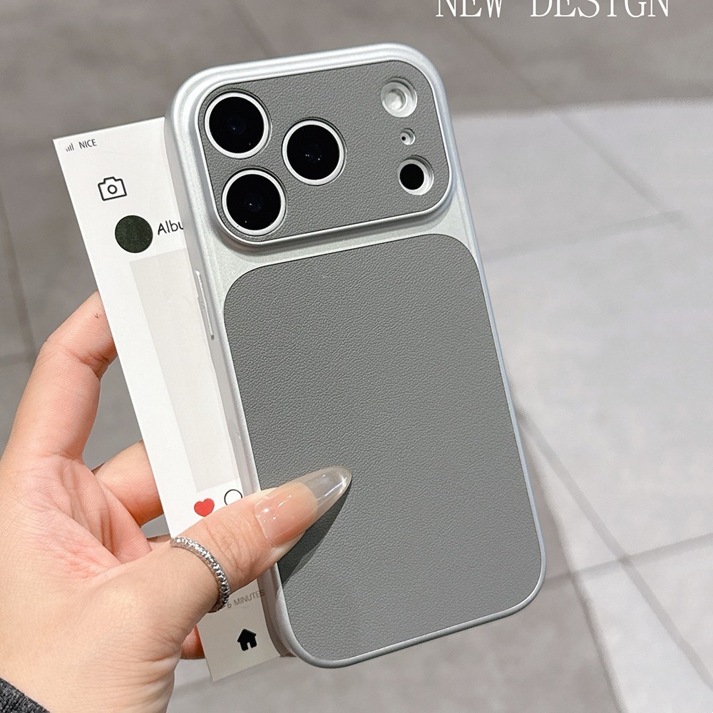 Ốp Điện Thoại Da Cửa Sổ Chặn Màu Cho iPhone 17 Pro Max 17 Air 16 Plus 15 14 13 Vỏ Bảo Vệ Chống Sốc