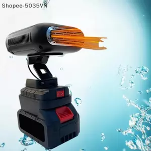 {AKIN} 1 Chiếc Pin Li-ion 21V Sưởi Ấm Không Khí / Máy Thổi Làm Mát Máy Sưởi Xe Hơi Mùa Đông Không Dây 2 Cổng USB Để Sạc Điện Thoại {a}