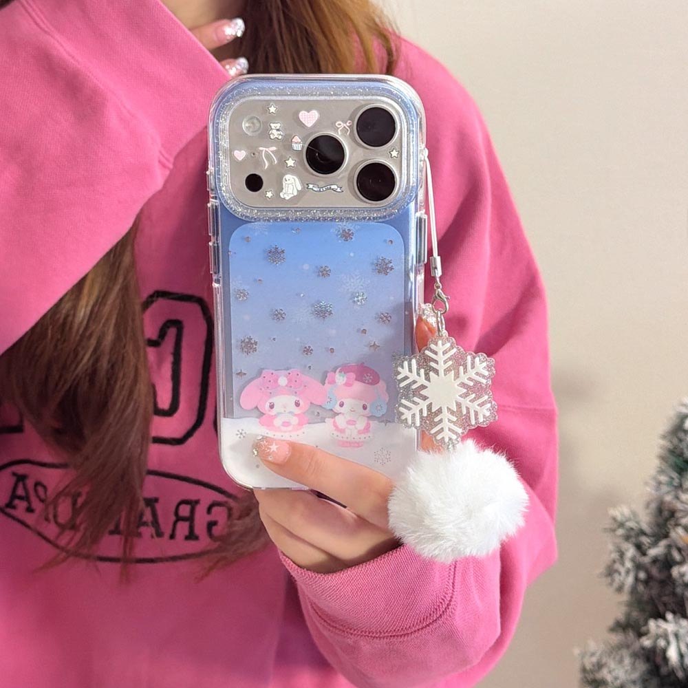 Ốp Lưng Cứng Tương Thích Với iPhone 13 14 14Pro 14ProMax 15 15Pro 15ProMax 16 16Pro 16ProMax 17 17Pro 17ProMax Ốp Họa Tiết Giai Điệu Mùa Đông