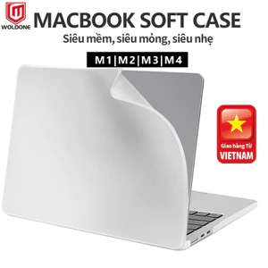 WOLDONE Ốp macbook Air M5 M4 M3 M2 lưng mềm Matte cho macbook Air Pro 13 / 14 / 15 / 16 inch Vỏ nhẹ nhất, mỏng nhất và mềm nhất