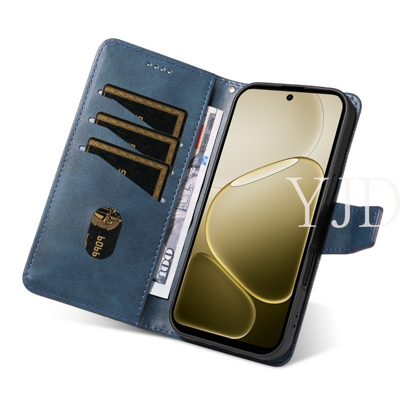 Ốp Lưng Cho OPPO A6 A6X Khe Cắm Thẻ Da Vuông Dây Đeo Tay Chống Rơi Vỏ Điện Thoại