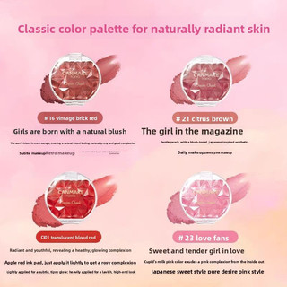 Kem Canmake Rouge Monochrome Powder Blusher Cream Dễ dàng tô màu môi Cheeks Hàng ngày Dual-Sử dụng Màu sắc làm sáng mùa thu đông Kem má hồng bột màu mới