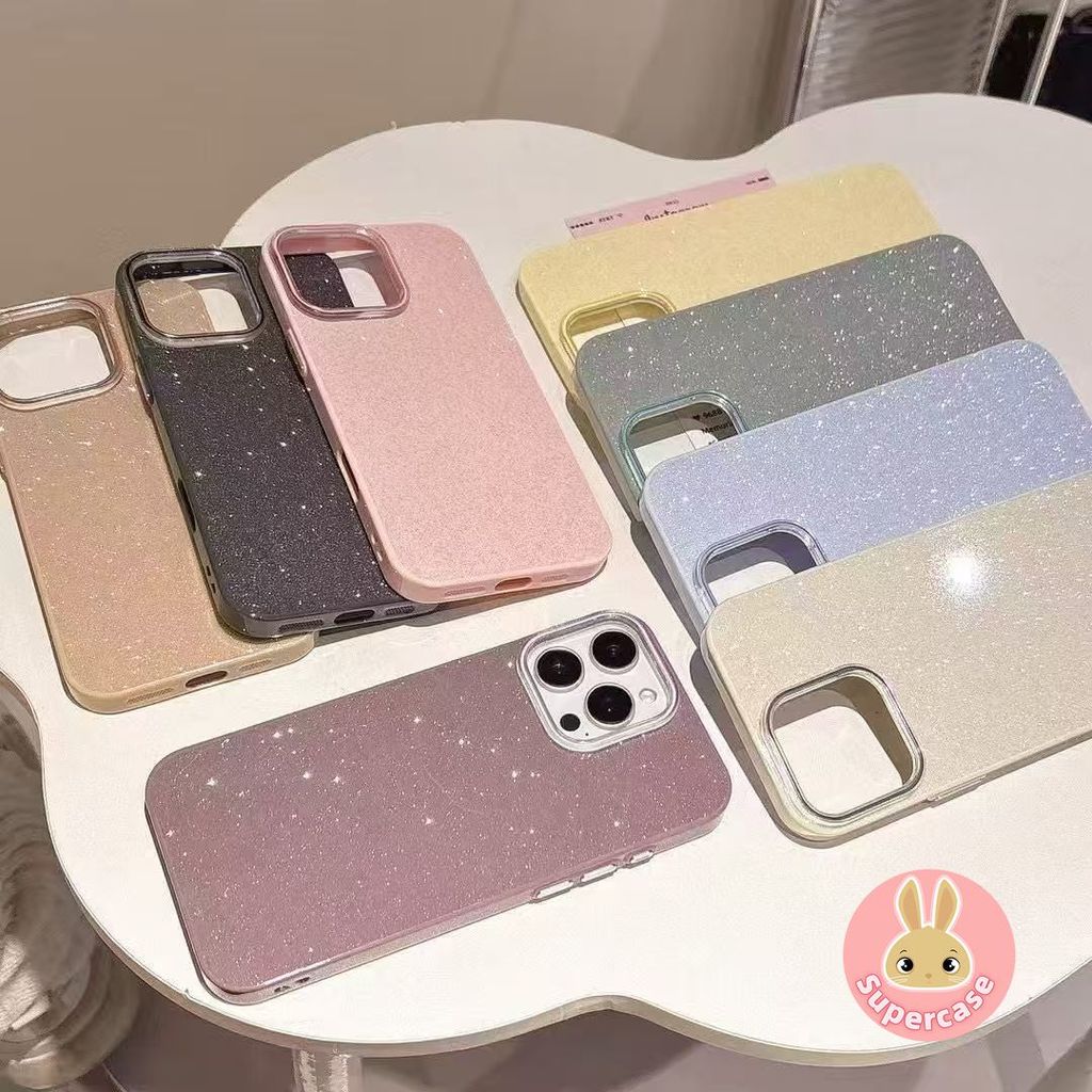 Sang Trọng Sáng Bóng Lấp Lánh Cho Samsung Galaxy A17 A16 M56 F56 A06 A56 A36 A26 A55 A35 A25 A54 A34 A53 A52 A52S A32 M23 A23 5G 4G Vỏ Màu Kẹo Dễ Thương Đơn Giản Cứng IMD Vỏ Điện Thoại