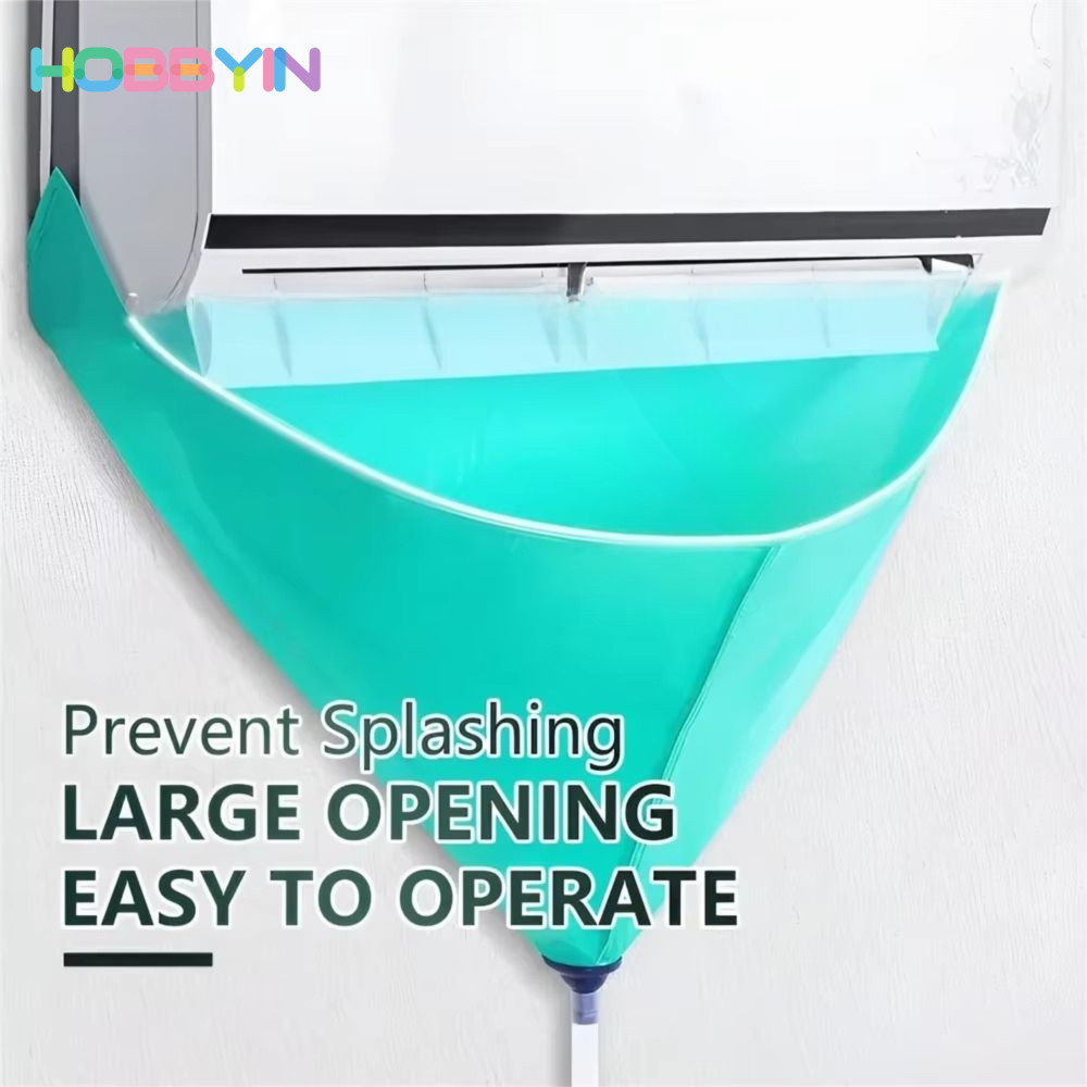 Vỏ làm sạch điều hòa HOBBYIN, Bộ làm sạch điều hòa không khí chống rò rỉ chống nước, Ống thoát nước bền có ống thoát nước Túi làm sạch điều hòa PVC dày Túi giặt máy lạnh