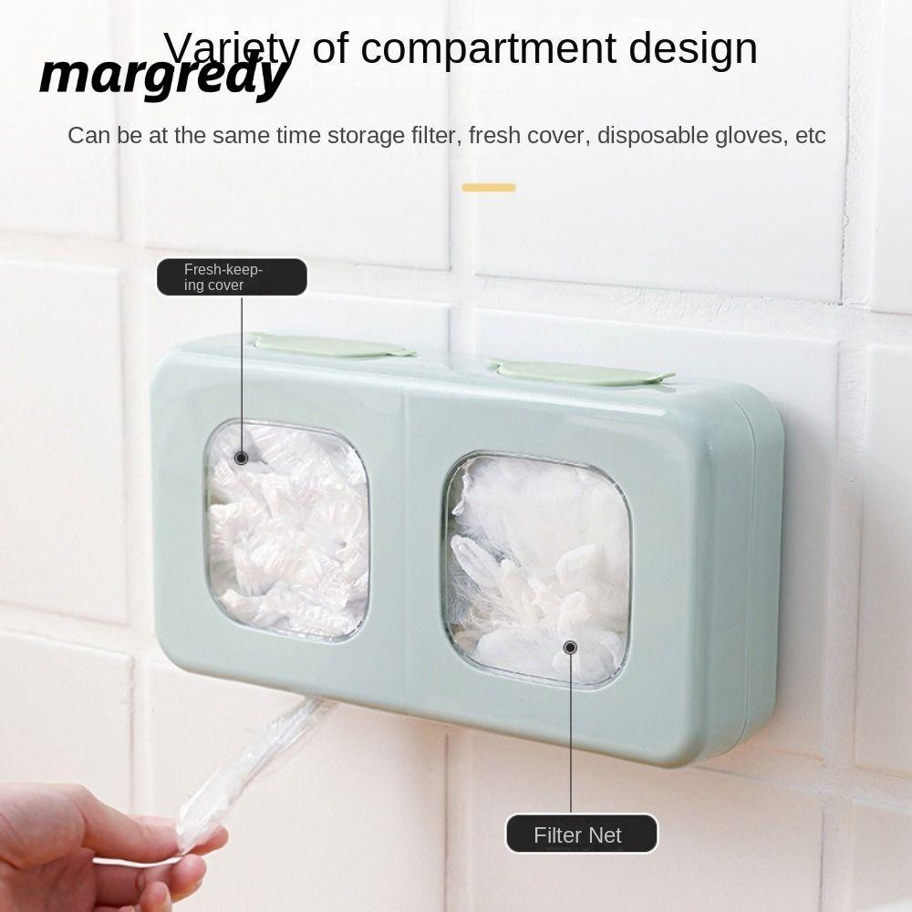 Hộp lưu trữ bọc nhựa MARGREDY, Hộp lưu trữ bộ lọc bằng cao su mềm bằng nhựa, Thiết kế lưới treo tường Hộp đựng tai nghe và mũ trùm đầu trong suốt và có thể nhìn thấy Nhà bếp