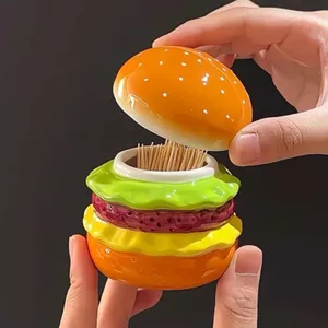 Sáng Tạo Mô Phỏng Burger Tăm Hộp Hộ Gia Đình Ánh Sáng Sang Trọng Cao Cấp Gốm Tăm Giá Đỡ Dễ Thương Tăm Bông Nha Khoa Bóng Hộp Bảo Quản Lọ 26.3.26