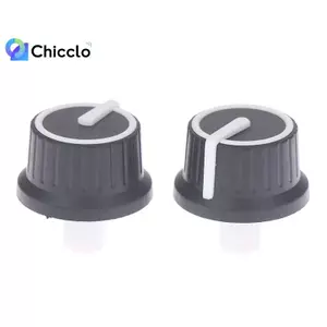 2 Chiếc 25 * 25.5MM Cao Su Nửa Trục Núm Điện Áp Bộ Mã Hóa Quay Công Tắc Âm Lượng Đẹp