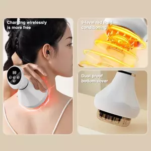 HFSHY Điện Nóng Máy Mát Xa Ấm Moxibustion Guasha Dụng Cụ Nén Nóng Không Dây Cạo Cơ Thể Vật Lý Trị Liệu Ba Mặt Massage VN