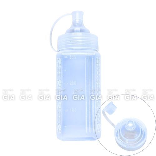 [LỐC 5 BÌNH] Bình nhựa đựng sốt vuông, bình tương vuông