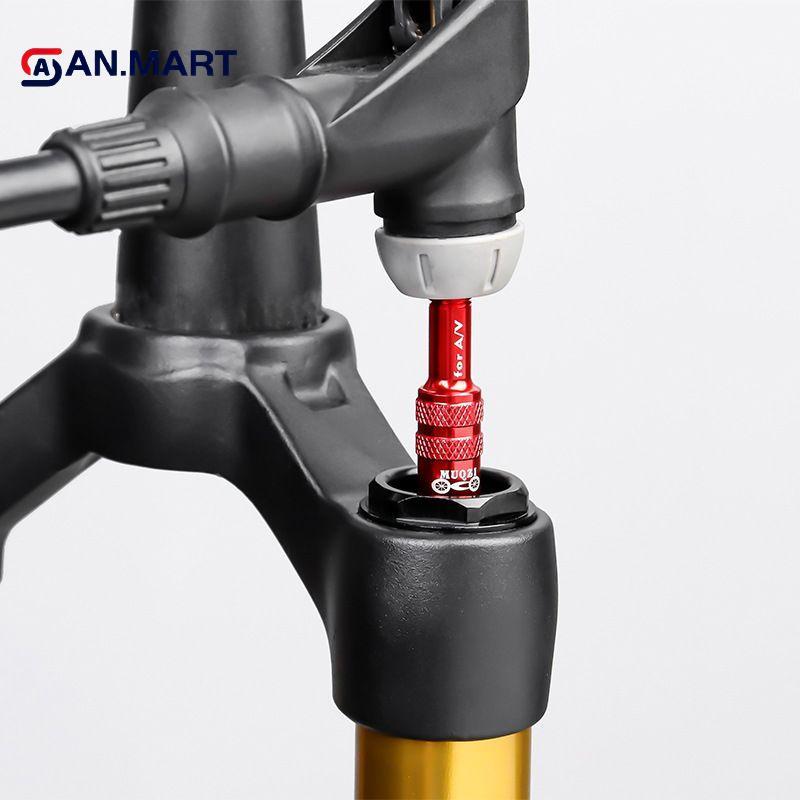 AN.MART Xe Đạp Dĩa Schrader Van Adapter Xe Đạp Đường Bộ Air Fork Bơm Hơi Van Adapter Cho Nĩa Iate Lốp Sử Dụng VN