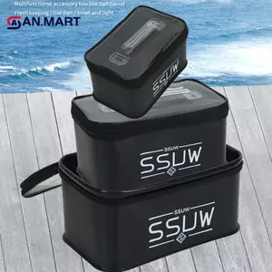 AN.MART Hộp đựng dụng cụ câu cá EVA di động có tay cầm Phụ kiện câu cá Hộp đựng mồi sống 3L / 5L / 7L Hộp đựng nước dung tích lớn VN