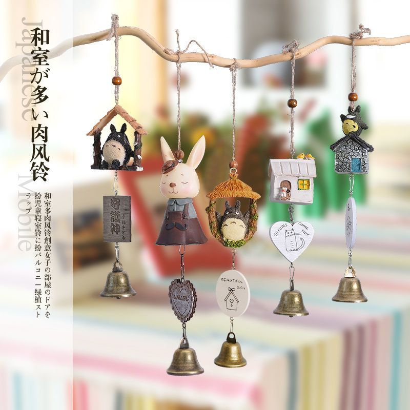 [Tỷ lệ khen ngợi 91%] Nhật Bản Hàng Xóm My Totoro Chuông Gió Mặt Dây Chuyền Sáng Tạo Cô Gái Phòng Ngủ Quà Tặng Sinh Nhật Tươi Mặt Dây Chuyền Chuông Cửa Gốm 30306