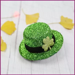 YT4 Ngày Thánh Patrick Kẹp Tóc Trang Phục Tiếp Liệu Shamrock Top Mũ Kẹp Tóc Lễ Hội Ailen Đảng Phụ Kiện Tóc
