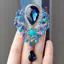 Kudosation Sang Trọng Thanh Lịch Lớn Pha Lê Giọt Nước Thổ Cẩm Dành Cho Nữ Cô Gái Vintage Thời Trang Mặt Dây Chuyền Xòe Thanh Lịch Cưới Chân Trang Sức Đẹp