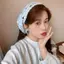 Kudosation Thời Trang Dệt Kim Khăn Trùm Đầu Mũ Pháp Phong Cách Mục Vụ Tam Giác Handmade Móc Khăn Retro Hoa Khăn Trùm Đầu Đẹp