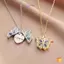I Love You Heart Luly Butterfly Xương đòn / Mặt dây chuyền bằng thép không gỉ cho bé gái / Trang sức Nelace trái tim cao cấp mới