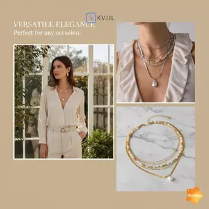 Mặt dây chuyền ngọc trai nhiều lớp phong cách Baroque Nelace dành cho nữ Quà tặng trang sức thời trang thanh lịch cho bữa tiệc cưới và du lịch mới