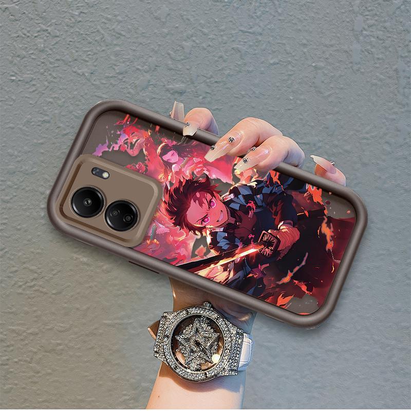 Ốp Lưng Cho OPPO A5X A6 A6X 4G 5G Hoạt Hình Silicon Mềm Đáng Yêu Vỏ Điện Thoại TPU Demon Slayer Sinh Viên Mắt Thiên Thần Chống Sốc Ốp Lưng