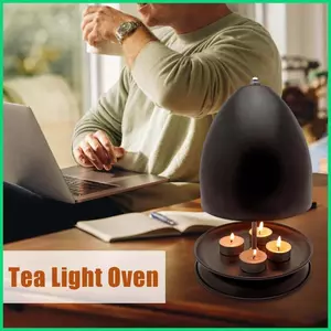 Lò nướng đèn trà để sưởi ấm Máy sưởi tản nhiệt và Máy sưởi phòng nến Tealight Lò nướng nến không gian lớn có nhiệt nhanh jiwvn