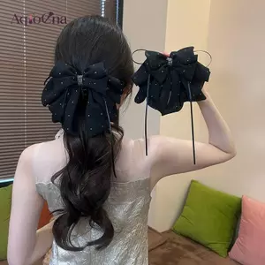 AqToCna Thời Trang Kim Cương Giả Thanh Lịch Kẹp Tóc Nữ Đuôi Ngựa Kẹp Mũ Đội Đầu Tính Khí Tóc Vuốt Mũ Phụ Kiện Tóc AqToCna
