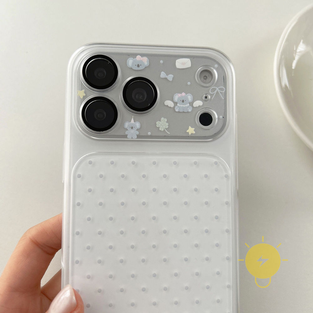 Phone Case For iPhone 17 Pro Max 16 15 14 TPU Polka Dot Aesthetic Korean Cute