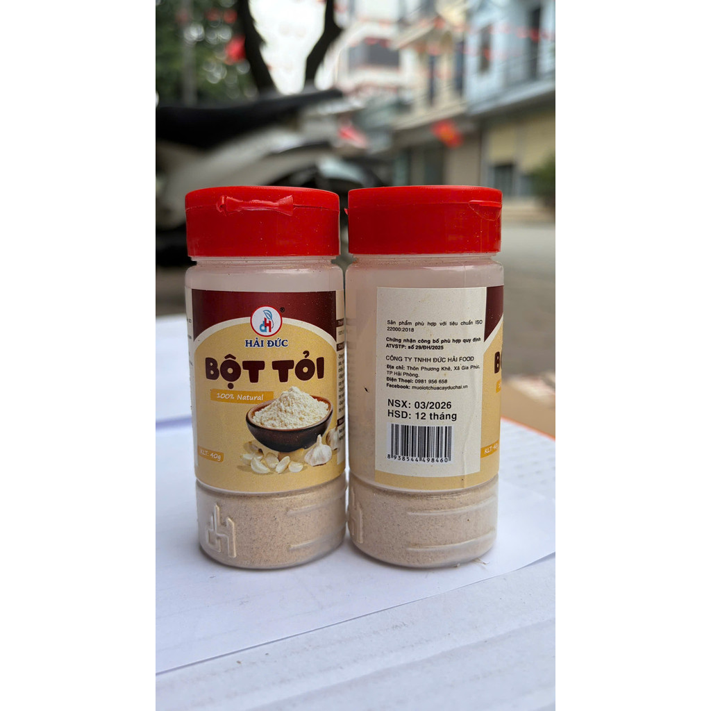 Bột Tỏi Đức Hải Nguyên Chất Thơm Nồng Tiện Lợi Dùng Nấu Ăn Tẩm Ướp Gia Vị 40G - Đức Hải Food