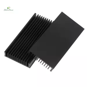 1 Bộ tản nhiệt tản nhiệt bằng nhôm 50 * 100 * 12,7mm cho quạt IC LED công suất cao Bộ khuếch đại công suất Tản nhiệt mới