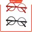 KIN Trẻ Em Trẻ Em Phù Thủy Nhựa Hình Tròn Kính Nhựa Khung Ống Kính Cho Trang Phục Halloween Đồ Dùng Dự Tiệc Trang Trí