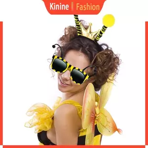 KIN Bee Antenna Băng đô và Bộ kính sọc ong cho trẻ em Trang phục Halloween