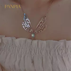 PNPIA- Thời Trang Rỗng Cánh Bướm sel Mặt Dây Chuyền Nelace Nữ Phụ Kiện Tính Khí Xương Đòn Dây Xích Cho Bé Gái Trang Sức Dự Tiệc Quà Tặng