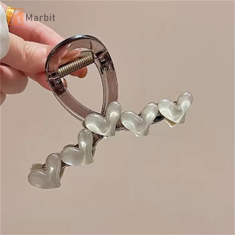 Kẹp tóc Marbit thanh lịch với thiết kế mờ trái tim ngọt ngào, phụ kiện tóc thời trang cho nữ