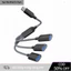 【COD】Cáp chia 1 cổng Type C ra 3 USB, hỗ trợ sạc 10W - Giải pháp kết nối đa thiết bị trên ô tô, dành cho camera hành trì