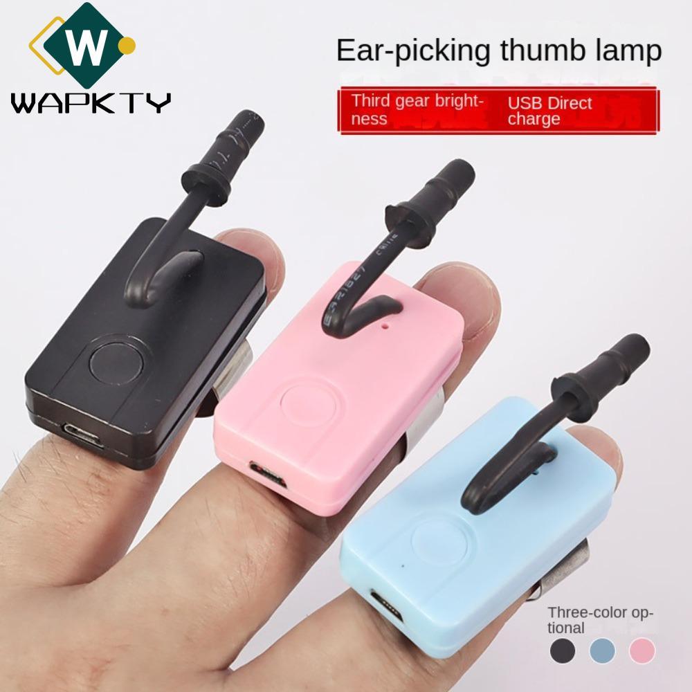 Đèn chọn tai WAPKTY, Đèn lấy tai có thể điều chỉnh độ sáng có thể sạc lại Đèn ngón tay cái, làm nổi bật bền bỉ Dụng cụ lấy ráy tai