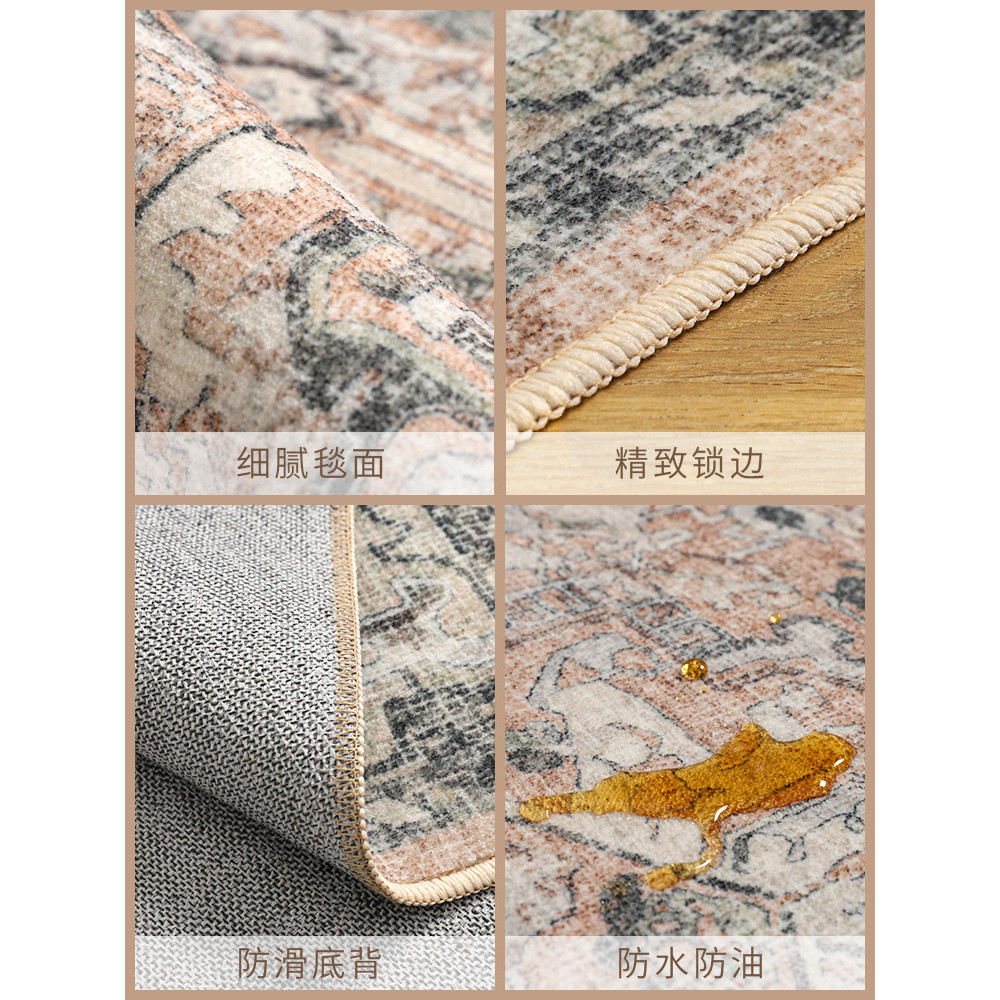 [Hàng có sẵn] Thảm trải sàn phòng ngủ & phòng bé hình tròn cầu vồng – thảm nhung giả cashmere mềm, đáy chống trượt giặt nước được